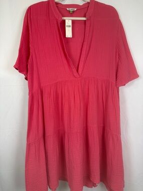 Celandine V-Neck Tiered Flutter Sleeve Midi Dress